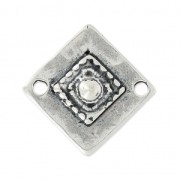 Entrepieza rombo 2 agujeros 21 mm plateado antiguo x1|raw }}