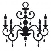 Plantilla decorativa gran modelo 29,7x42 cm Araña Candelabro x1|raw }}