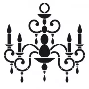 Plantilla decorativa gran modelo 29,7x42 cm Araña Candelabro x1