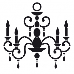 Plantilla decorativa gran modelo 29,7x42 cm Araña Candelabro x1