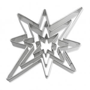 Set de 3 cortadors de hierro blanco modelado y cocina 24-75 mm Estrella