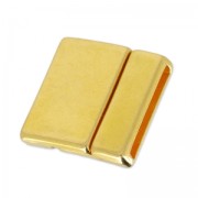 Cierre magnético 23,8x24,4 mm para cordón 20 mm Dorado con oro fino x1|raw }}