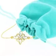 Bolsa de terciopelo para regalo joyas 115x160 mm Turquesa x1