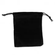 Bolsa de terciopelo para regalo joyas 100x120 mm Negro x1