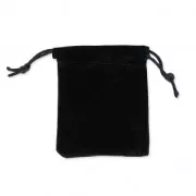 Bolsa de terciopelo para regalo joyas 70x90 mm Negro x1