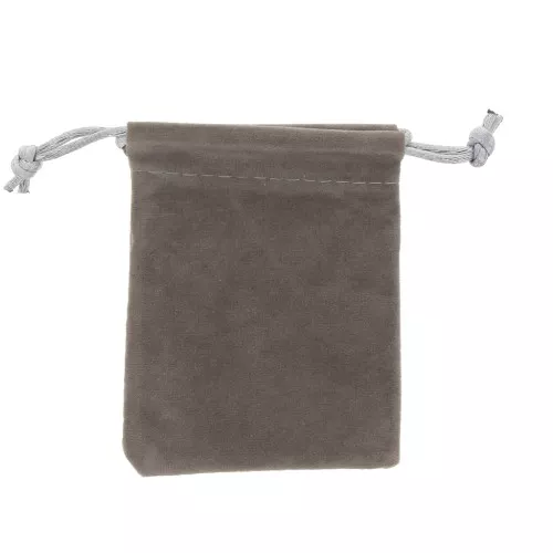 Bolsa de terciopelo para regalo joyas 65x85 mm Gris x1