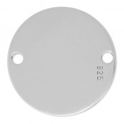 Entrepieza redonda 2 agujeros a grabar 25 mm de Plata 925  x1|raw }}