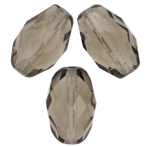 Aceitunas facetadas 12x7,5 mm Diamante negro x20