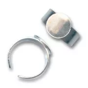 Anillo disco plano 12 mm plateado  x1