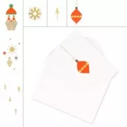 Set de cartes et enveloppes format A7 Paper Poetry Puristic Christmas x 6