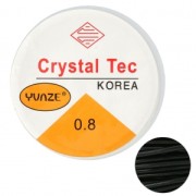 Hilo elástico 0.80 mm Crystal Tec negro x 6 m|raw }}