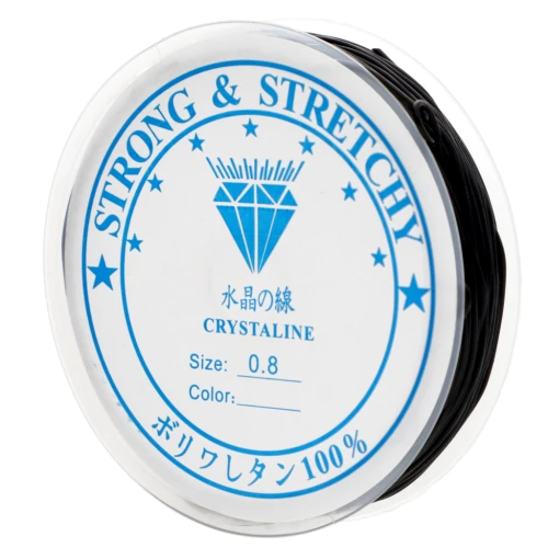 Hilo elástico 0.80 mm Crystal Tec negro x 6 m