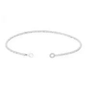Pulsera jonc con strass 2 anillas 51x64 mm de Plata 925 x1