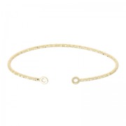 Pulsera jonc con strass 2 anillas 1.4x165 mm Chapado de Oro 3 micras x1|raw }}