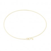 Pulsera jonc muy fina 62 mm Chapado de Oro 3 micras x1|raw }}