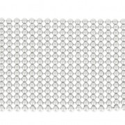 Malla de resilla de aluminio motivo redondo 45 mm plateado x50cm