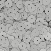 Cuentas redondas arandelas sintéticas de imitación Heishi  6 mm Gris x50g|raw }}