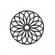 Entrepieza laser cut rosetón 24 mm black nickel x1|raw }}