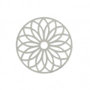 Entrepieza laser cut rosace 24 mm rodiado x1|raw }}