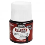 Pintura para vidrio Pebeo Vitrea 160 Brown Earth (n°18) brillante x45ml