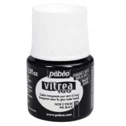 Pintura para vidrio Pebeo Vitrea 160 Dark Ink (n°19) brillante x45ml