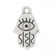 Dije mano de Fátima 17.5x11 mm Chapado Plateado envejecido x1