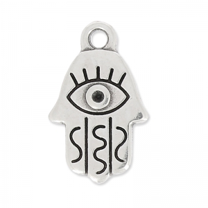 Dije mano de Fátima 17.5x11 mm Chapado Plateado envejecido x1