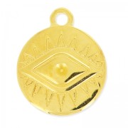 Dije ojo de la buena suerte para strass 19 mm Dorado con oro fin x1|raw }}