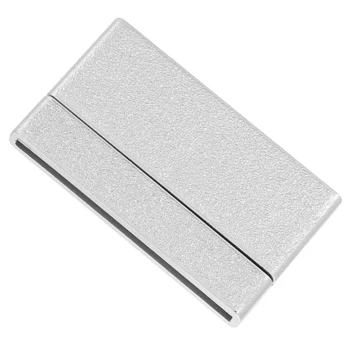 Cierre magnético 42 mm para cordón de 40 mm plateado efecto diamantado x1