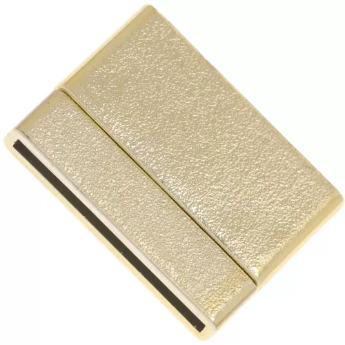 Cierre magnético 32 mm para cordón de 30 mm light gold efecto diamantado x1