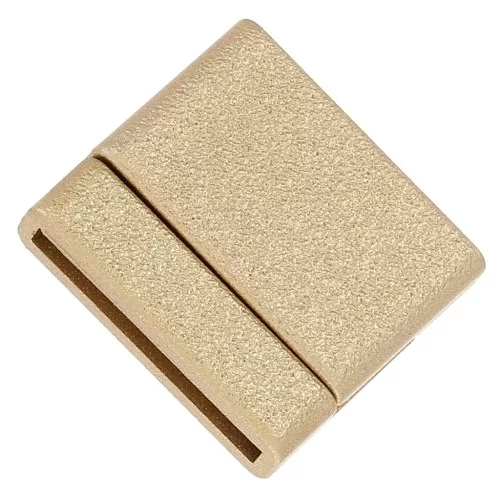 Cierre magnético 22 mm para cordón de 20 mm light gold efecto diamantado x1