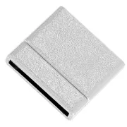 Cierre magnético 22 mm para cordón de 20 mm plateado efecto diamantado x1