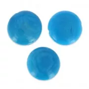 Disco de Tagua 12 mm Turquesa x 4