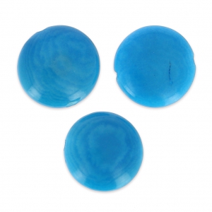 Disco de Tagua 12 mm Turquesa x 4