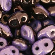 SuperDuo Duet 2,5x5 mm  Black/Opaque Lumi Amethyst x10g