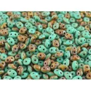 SuperDuo Duet 2,5x5 mm Green Turquesa/Ivory Dark Travertin x10g