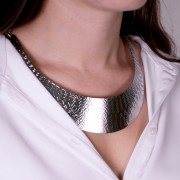 Torque gargantilla collar rígido diseños galones con cadena 16 cm en Acero inox x1