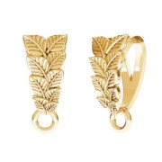 Enganche para colgante decoración hojas 12.5 mm Plata 925 dorado con oro fino x1|raw }}