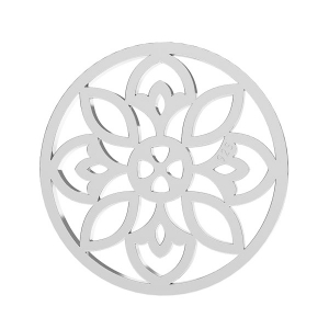 Entrepieza redondo rosetón 15 mm Plata 925  x1