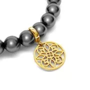 Entrepieza redondo rosetón 15 mm Plata 925  x1