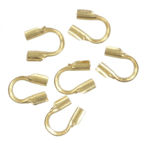 Protecciones para hilo de acero 1 mm de Gold filled x6