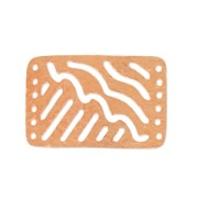 Entrepieza martillada 6 filas 30x20 mm dorado rosa satinado x1|raw }}