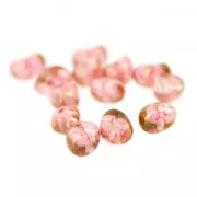 Cuentas de vidrio Tico Beads 5x7 mm Opaco Luster Rosa x25