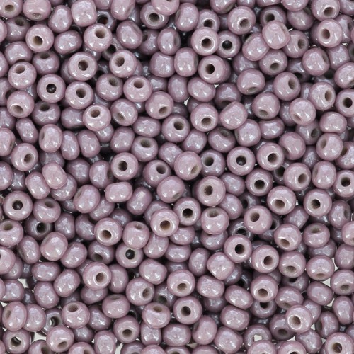 Cuentas de Rocalla Preciosa 9/0, 2,5 mm - Malva nacarado, 20 g