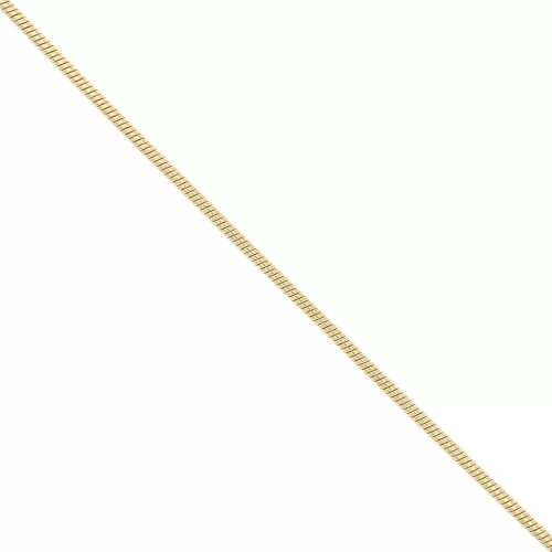 Cadena serpentina 1,4 mm dorado con oro fino x1m