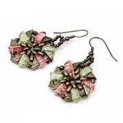 Cuentas de vidrio Roofy Beads 5x8 mm Opaco White Azuro x25