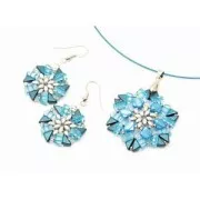 Cuentas de vidrio Roofy Beads 5x8 mm Crystal Travertin x25