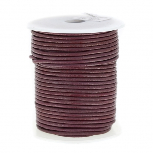 Cordón de cuero 2 mm Vintage Purple x 25 m