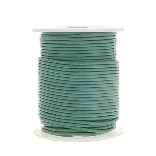 Cordón de cuero 1,5 mm Green Turquesa x 25 m