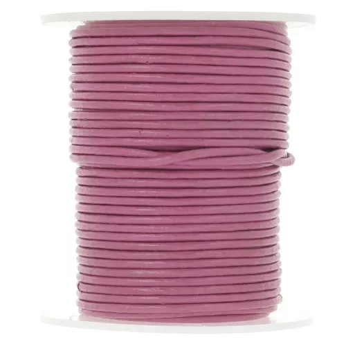 Cordón de cuero 1,5 mm rosa x 25 m